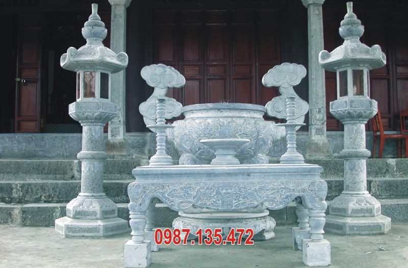 Giá lư hương đá ngoài trời gọi: 0987.135.472